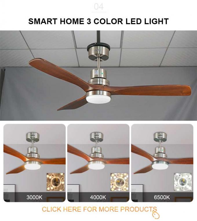 Hanging 50hz Color Changing Ceiling Fan With Light And Remote