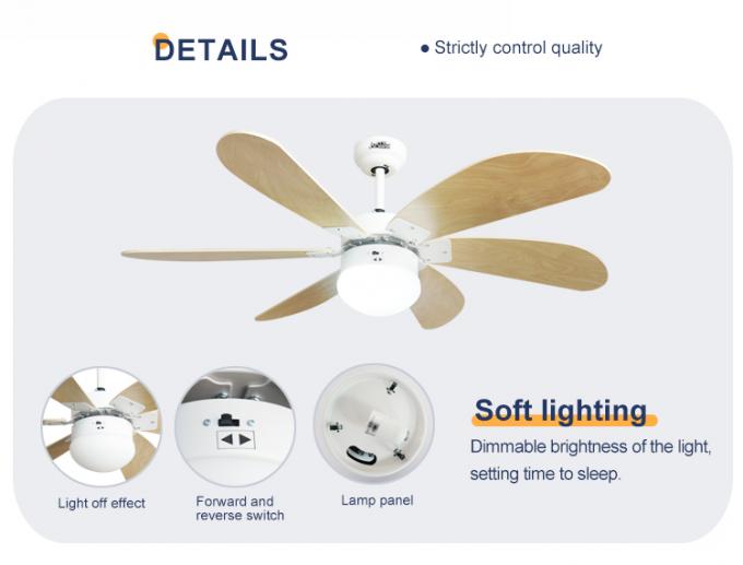 Remote Control 3 Speed 42inch Traditional Indoor Ceiling Fan AC Motor