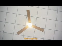 3 Natural Plywood Blades Flush Mount Decorative Ceiling Fan Without Light