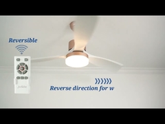 High RPM Large Airflow Plastic Indoor Ceiling Fan Reversible DC Motor