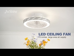 Modern Dimmable Led Ceiling Fan energy saving dc motor flush mount ceiling fan