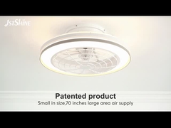 Dimmable Led Ceiling Fan With Remote 6-Speed Choice Low Profile Bedroom