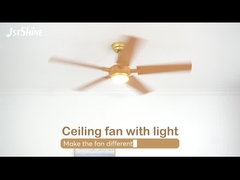 52 Inches Remote Led Ceiling Fan Light Wood Abs Blade 18w Led Light