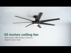 Big Ceilinf Fan With Dimming Led Light black modern 7 abs blades