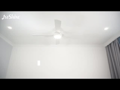 Dc Motor 6 Speeds Remote Control White Ceiling Fan With 4 MDF Blades