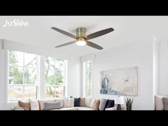 RGB Ceiling Fan With Music Play Folded Blades Dc Motor Gold Body