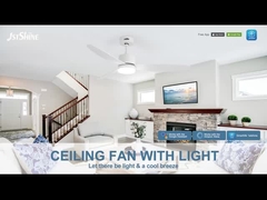 White Ceiling Fan With Light Dimmable Quiet High Speed Remote Control
