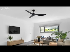 Black Ceiling Fan With 6 Speed Choice Smart Remote Control No Light