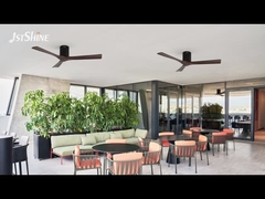 Walnut Wooden Ceiling Fan With Remote Control Energy-Saving High Speed