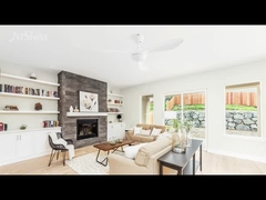 52 Inch White Ceiling Fan With Dimmable LED Light And Remote Control DC Motor