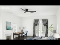 Sleek Black 52-Inch Modern 3-Blade Ceiling Fan with DC Motor