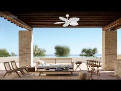 52” Decorative Tropical Ceiling Fan With Light ABS balde quiet dc motor