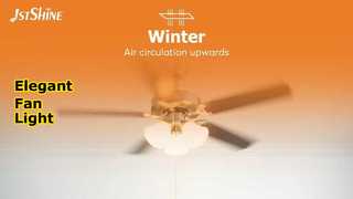 52 Inch European Style Ceiling Fan with Light