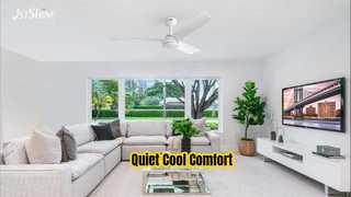 Quiet White Ceiling Fan 52 Inch DC Motor