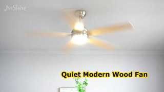 Quiet Modern Ceiling Fan 52 Inch Wood Blades