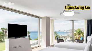 36 Inch Retractable Ceiling Fan LED Light