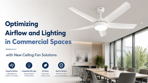Latest company news about Optimizing Airflow and Lighting in Commercial Spaces with New Ceiling Fan Solutions