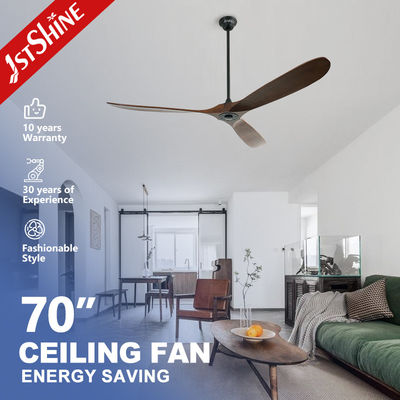 Good price 70 Inches 3 Solid Wood Ceiling Fan With Remote Control Quiet DC Motor online