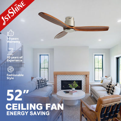 Good price Low Profile Bedroom Ceiling Fan OEM Color 3 Solid Wood Blades Low Noise online