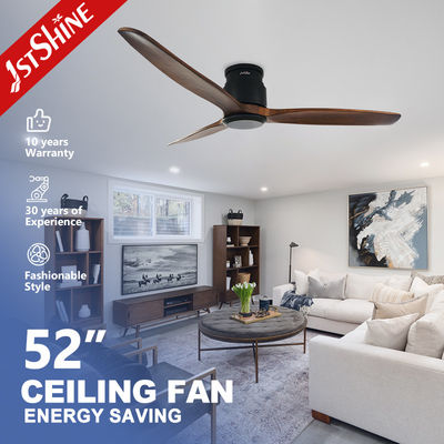 Good price Flush Mount Ceiling Fan With Remote Control，Solid  Blade Quiet  DC Motor online