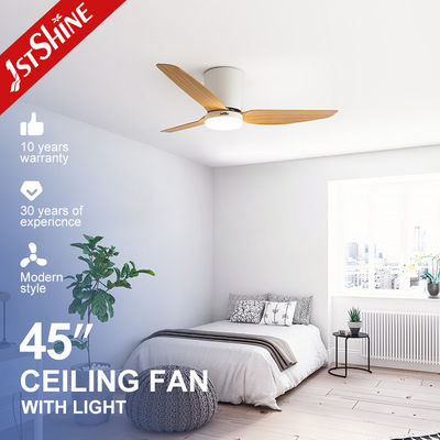 Good price 45 Inches Plastic Blade Fan Flush Mount 3 Blades Dimmable Led Light online