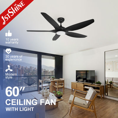 Good price Black Modern Ceiling Fan With LED Light 5 ABS Blade Cooling Air online