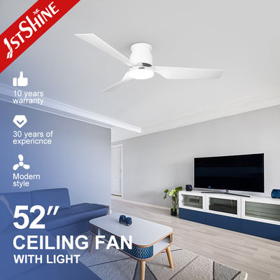 Good price 52 Inches Ceiling Fan Light White Plastic Blades dc Motor Low Profile Living Room online