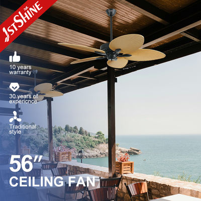Good price 56 Inches DC Motor Tropical Style Ceiling Fan , Remote Control 5 Blades Ceiling Fan online