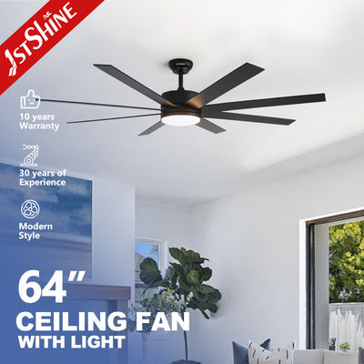 Good price Black MDF Blades Ceiling Fans With Lights 6 Speed Remote Control App Control online