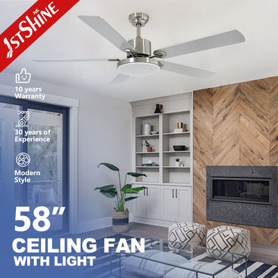 Good price 58 Inch Bedroom Ceiling Fans With Lights Reversible Silent DC Motor online