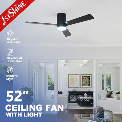 Good price 3 Color LED Light 52 Inch Flush Mount Ceiling Fan With Silent DC Motor and Modern Style online