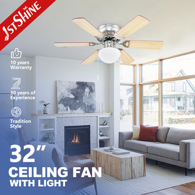 Good price 32'' 6 MDF Blades Decorative AC Motor Ceiling Fan With Light Kit online