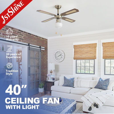 Good price CE Traditional Decorative AC Ceiling Fan Pull Chain 4 MDF Blades online