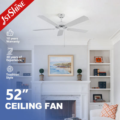 Good price Indoor Decor 35W 52 Inches Ceiling Fan With Pull Chain 4 Mdf Blades Ac Motor online