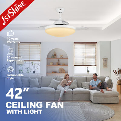 Good price Smart Wifi Control Small Invisible LED Light Ceiling Fan For Bedroom 42 Inch online