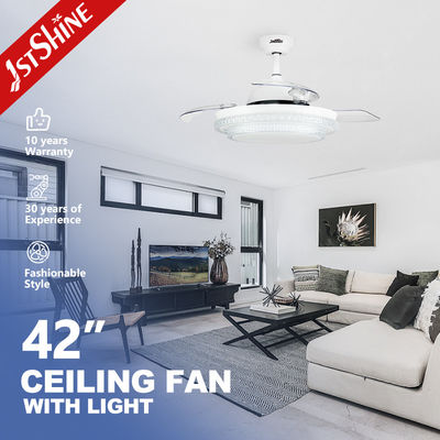 Good price Invisible 42 Inch Smart Bedroom Ceiling Fan With LED Light CE Approved online