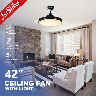 Good price DC Silent Motor LED Retractable Ceiling Fan Light 6 Speed Remote Control online