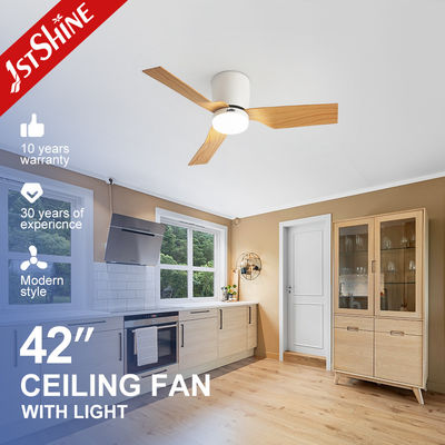 Good price Flush Mount Led Fan Remote Control Light Wood Dc Motor Energy Efficient online