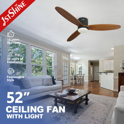 Good price Dimmable 5 Speed 52in LED Ceiling Fan With 3 Solid Wood Blades online