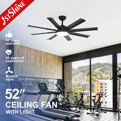 Good price Smart Control Metal Blade Black Ceiling Fan Light With Light 110V Hight Power online