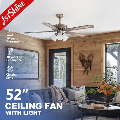 Good price MDF Blade Ceiling Fan Light With AC Remote Control 3 Light Kit 230V online