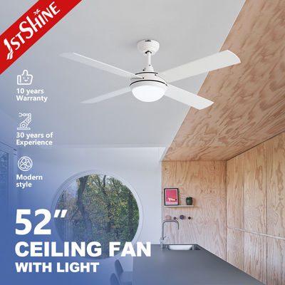 Good price Simple White Ceiling Fan With Lamp Light 3-Speed AC Motor online