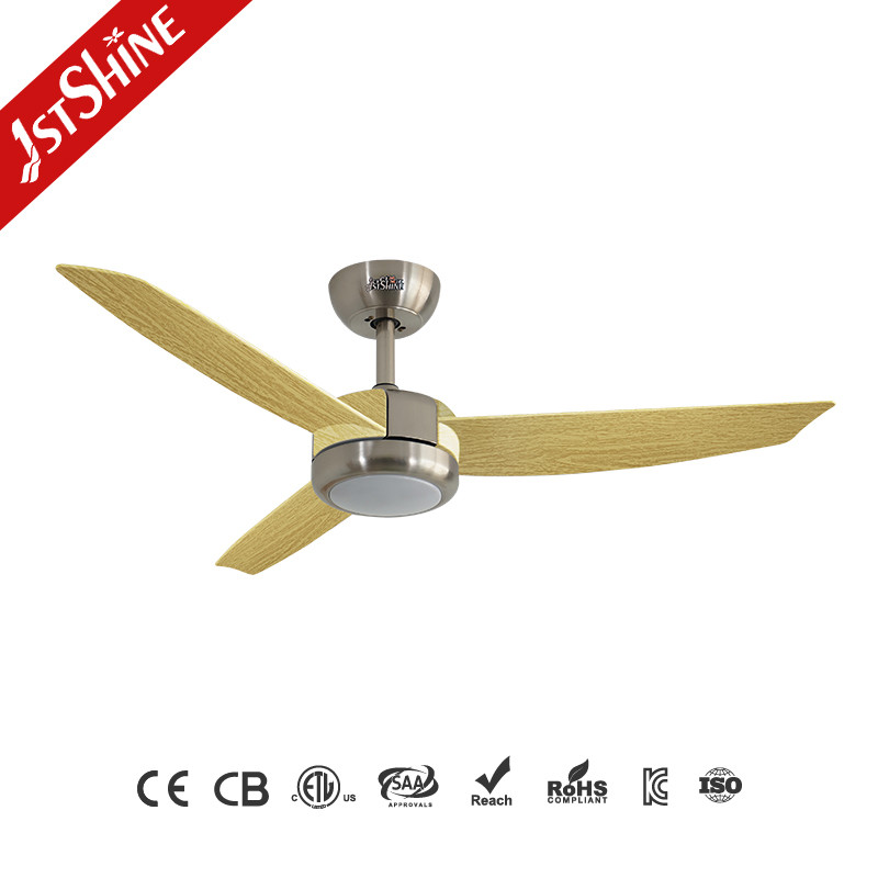 Indoor Decorative Led Ceiling Fan with 3 Color Light and DC Motor