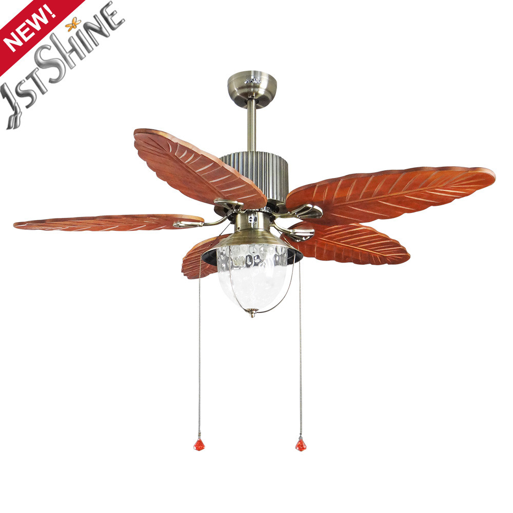 52 Inch Wood Blade Classic Ceiling Fans Pull Chain Control Mulit Color