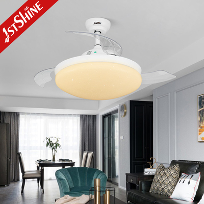 Smart Wifi Control Small Invisible LED Light Ceiling Fan For Bedroom 42 Inch