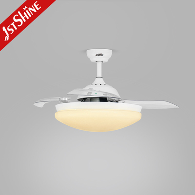 Smart Wifi Control Small Invisible LED Light Ceiling Fan For Bedroom 42 Inch
