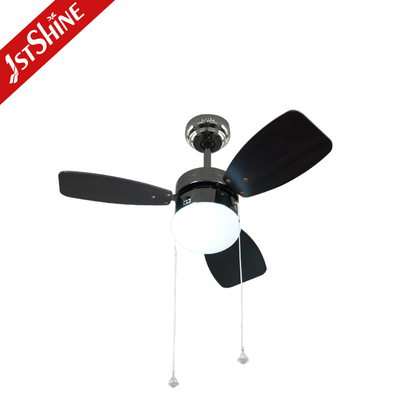 Ac Copper Motor 3 Mdf Blades Modern Small Ceiling Fans With Pull Chain