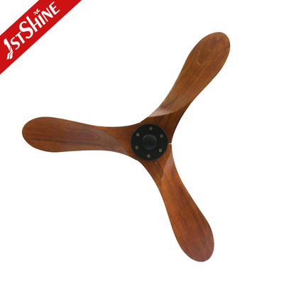 Low Noise Decorative Solid Wood Ceiling Fan With 5 Speed Remote Control