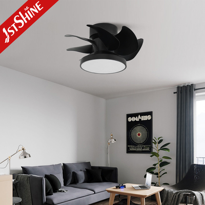 Decorative Quiet DC Motor Flush Mount Small Ceiling Fan With Led Light