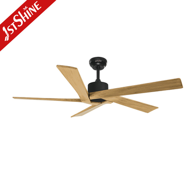 52 Inches Decorative 5 Blades Wood Ceiling Fan With 5 Speed Remote Control